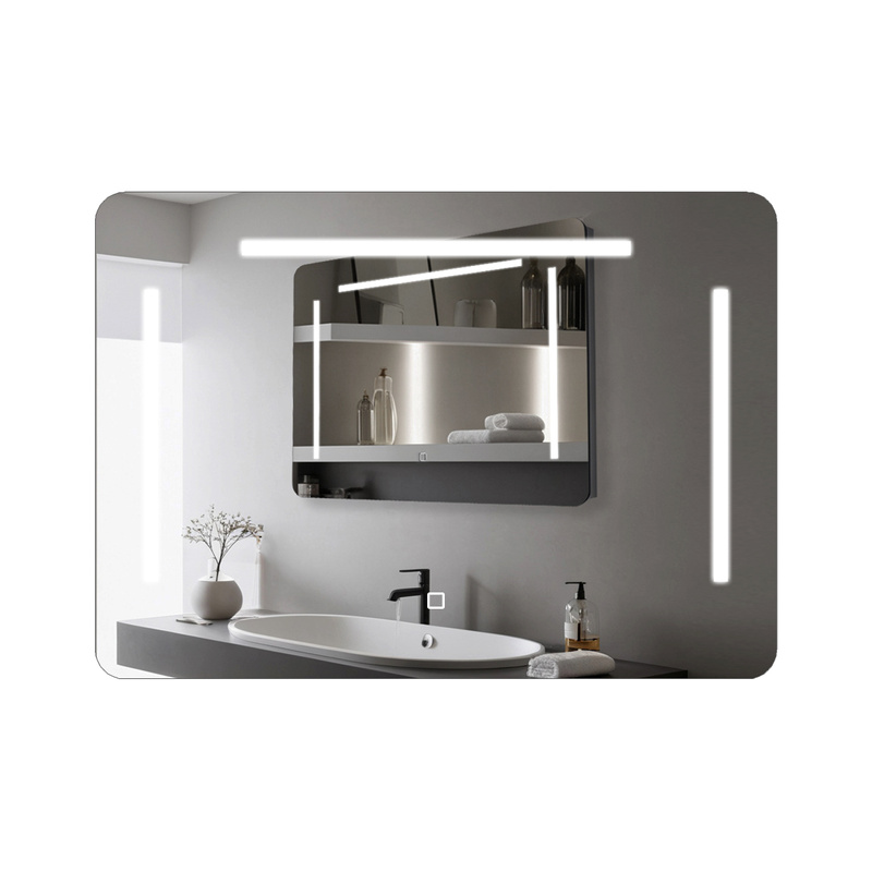 Lustro podświetlane LED prostokątne 70x50 cm H-1108