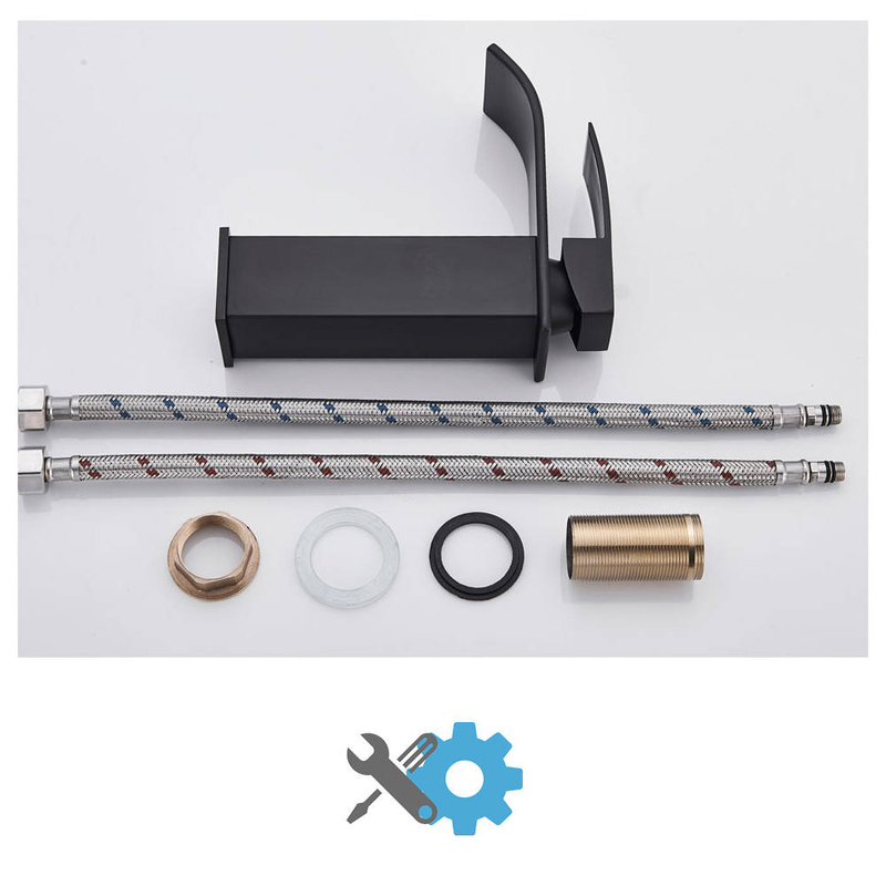 Bateria umywalkowa wodospad IDEAL czarna