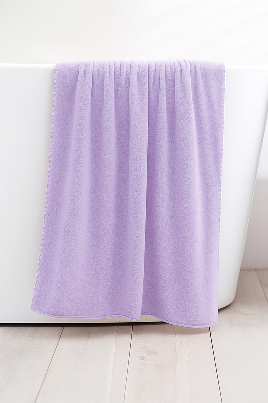 Ręcznik kąpielowy MIKRO fioletowy z mikrofibry 50x100 szybkoschnący