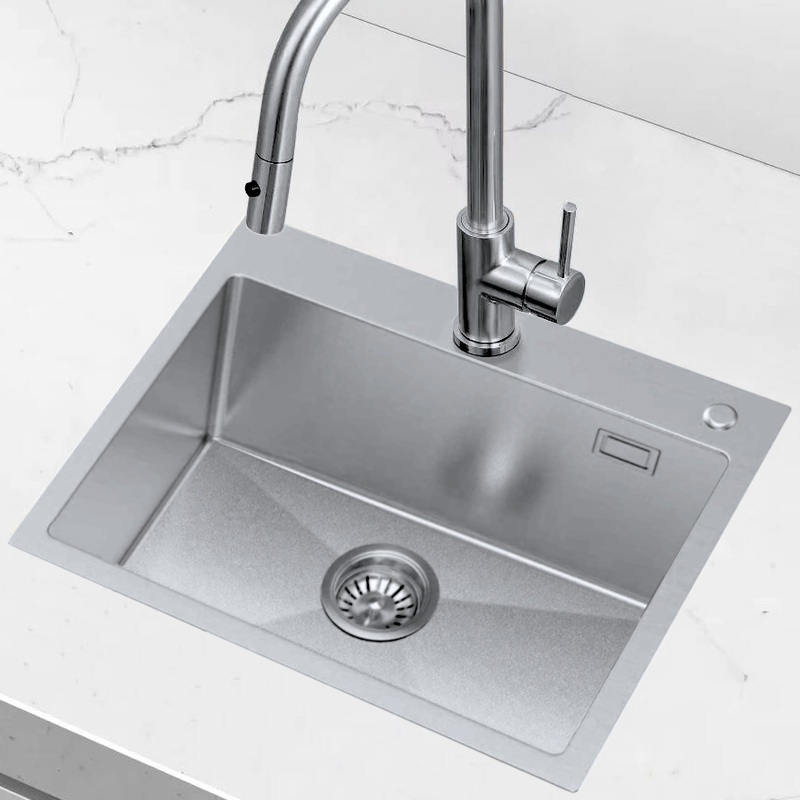 Zlewozmywak stalowy chropowaty 55x45 inox + syfon GRATIS