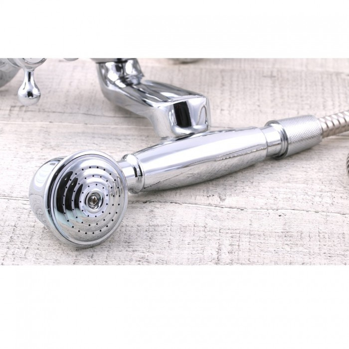 Zestaw prysznicowy wąż słuchawka uchwyt styl retro