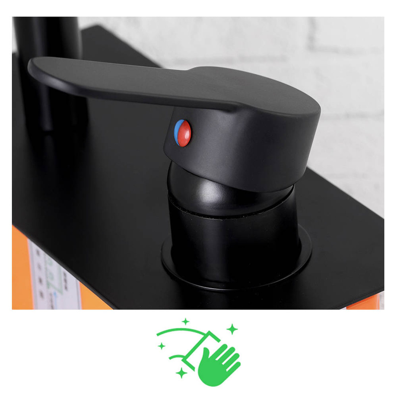 Bateria umywalkowa podtynkowa ścienna czarna