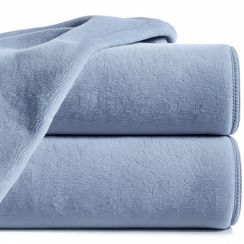 Ręcznik kąpielowy MIKRO błękitno szary z mikrofibry 70x140 szybkoschnący