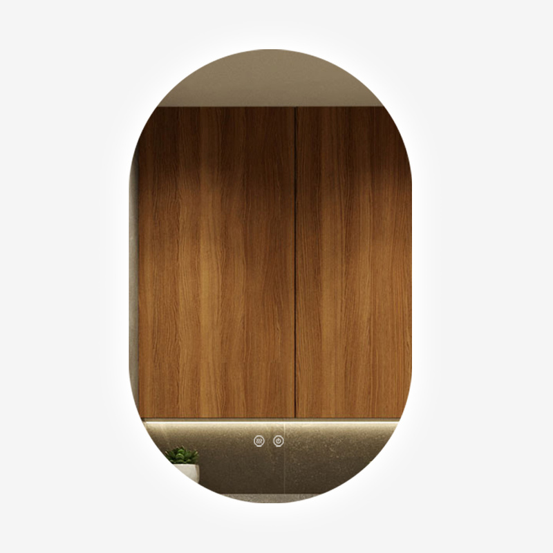 Lustro łazienkowe podświetlane LED 50x100 cm owalne J120NF