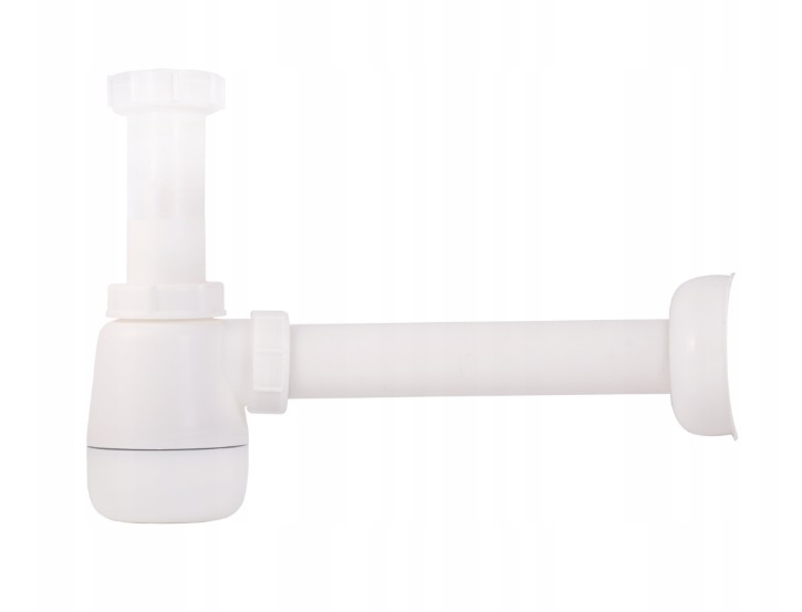 Syfon PVC+korek czarny z przelewem