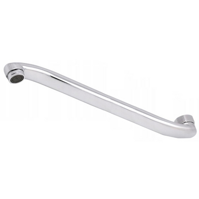 Wymienna wylewka do baterii ściennej kuchennej łazienkowej kranu zamienna obrotowa długa płaska podgięta S 3/4" 28 cm