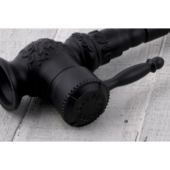 Bateria kuchenna czarna RETRO BLACK PATTERN