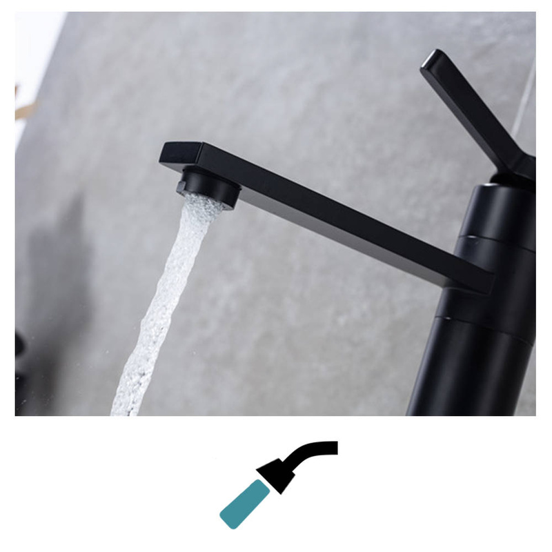 Bateria umywalkowa czarna EOL