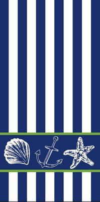 Ręcznik plażowy szybkoschnący z mikrofibry 70x140 Marynarski