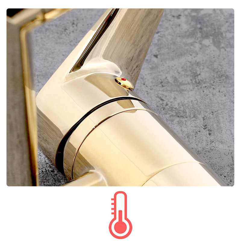 Bateria umywalkowa złota ruchoma obrotowa SOLDIER GOLD