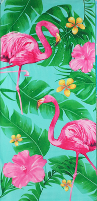 Ręcznik plażowy szybkoschnący z mikrofibry 70x140 FLAMINGI
