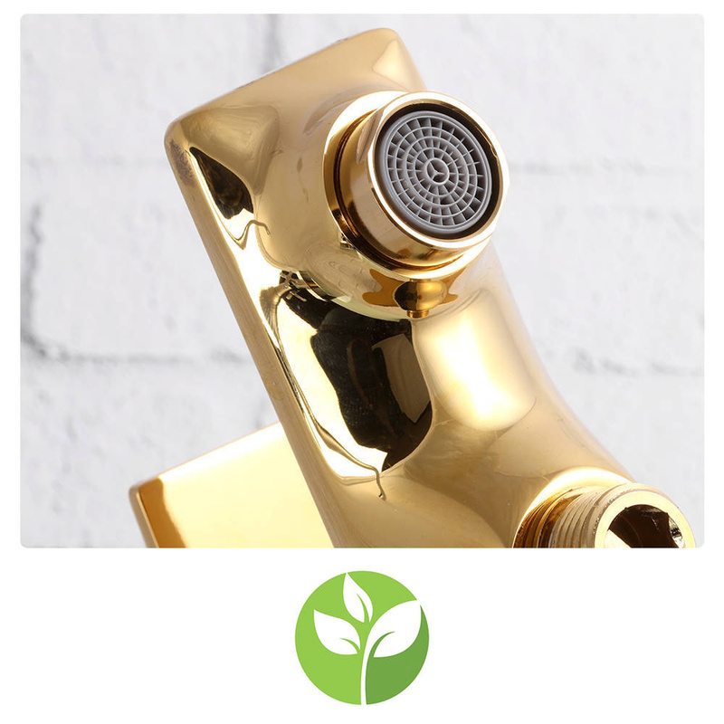 Bateria wannowa ścienna złota nowoczesna SINK