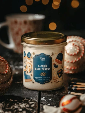 Świeca sojowa zapachowa BATONIK MARCEPANOWY 300ml