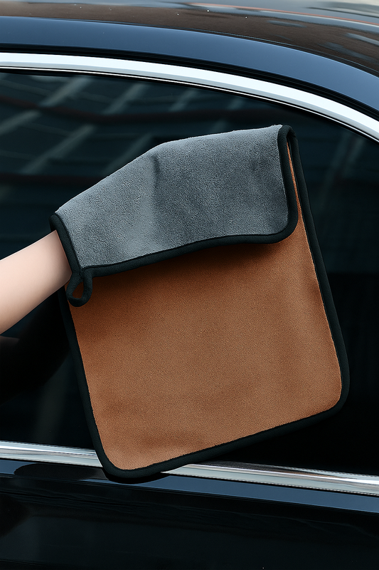 Ścierka z mikrofibry brązowa do osuszania 40x30