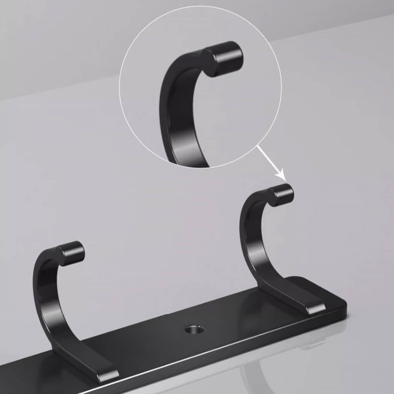 Wieszak na ubrania klucze ręczniki ścienny czarny 27 cm