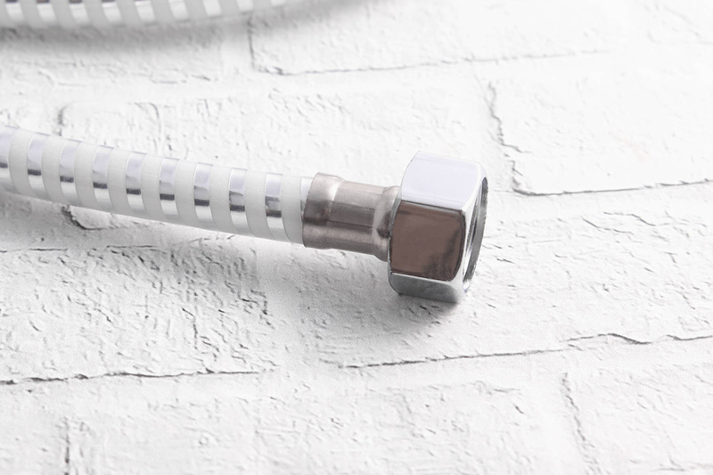 Wąż prysznicowy gładki biało-srebrny 150cm