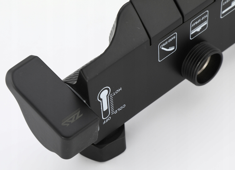 Zestaw natryskowy kolumna prysznicowa czarna + bateria, słuchawka, bidetka MODERN BLACK