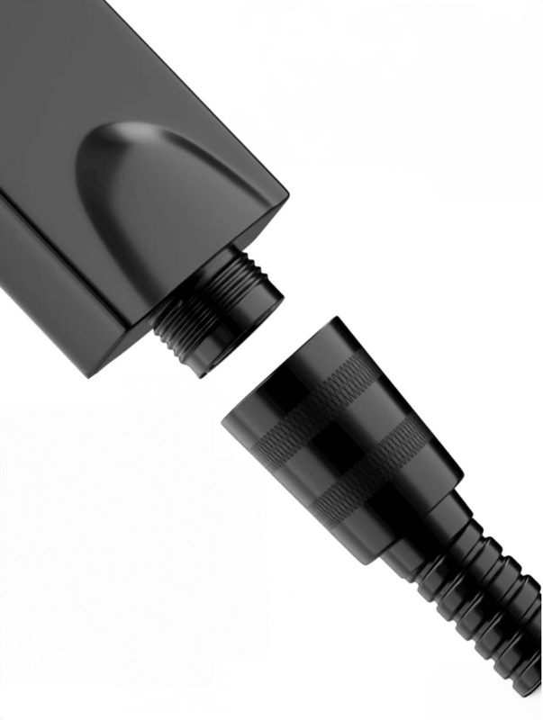 Słuchawka prysznicowa kwadratowa 1-funkcyjna KAMA czarna