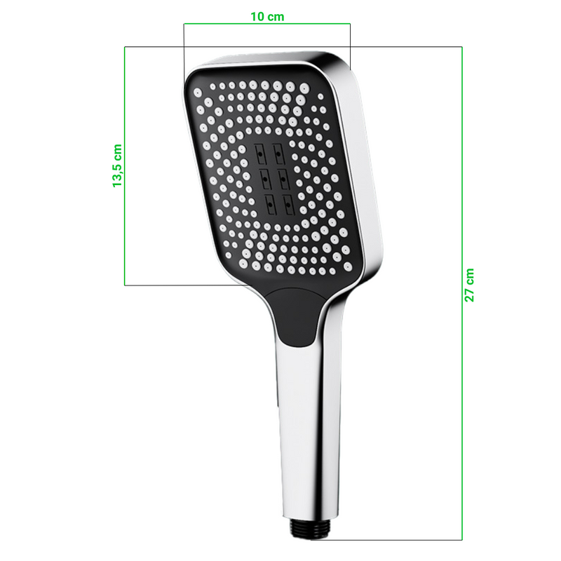 Słuchawka prysznicowa duża 3-funkcyjna MARS chrom