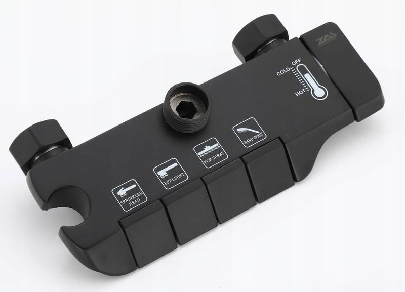 Zestaw natryskowy kolumna prysznicowa czarna + bateria, słuchawka, bidetka MODERN BLACK