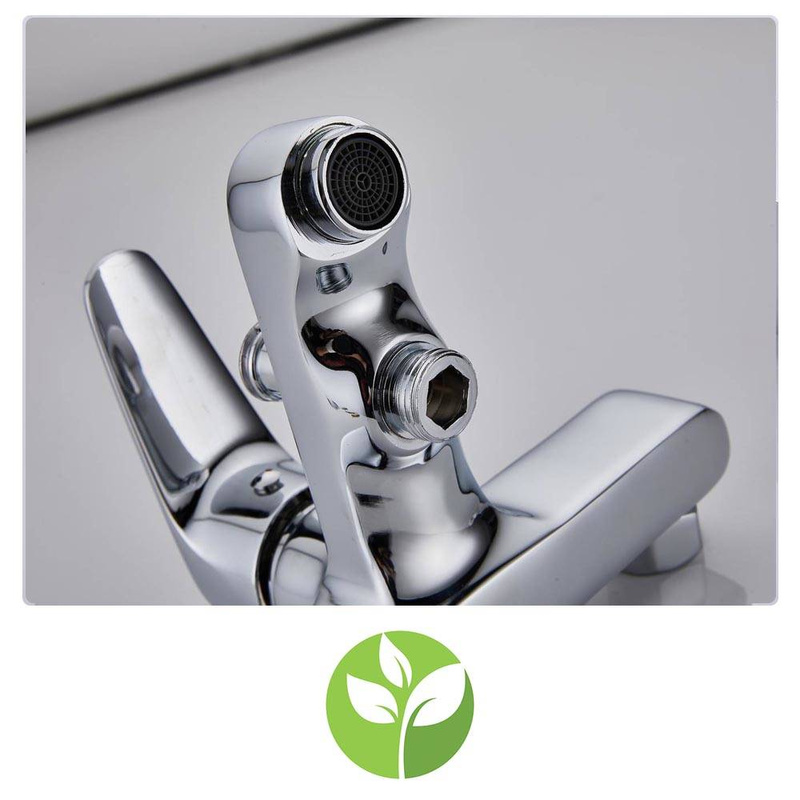 Bateria wannowa ścienna FOCUS chrom