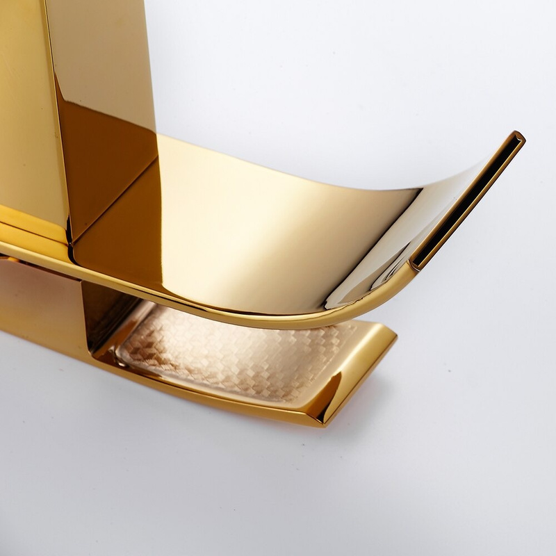 Bateria umywalkowa wysoka złota Ideal