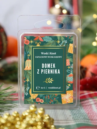 Wosk zapachowy sojowy do kominka DOMEK Z PIERNIKA