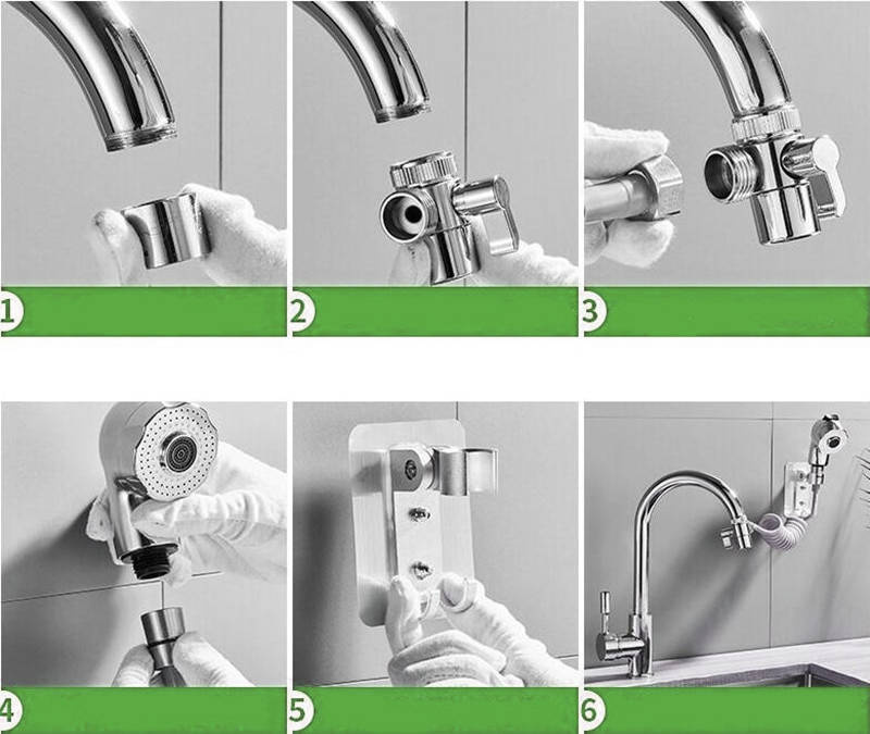 Zestaw prysznicowy anty-kamień do każdej baterii + uchwyt