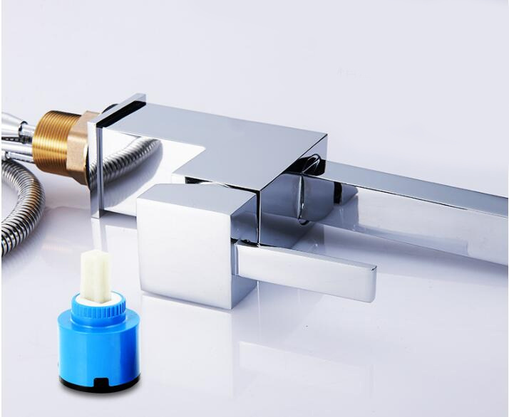 Bateria kuchenna zlewozmywakowa z wyciąganą wylewką CARO CHROM