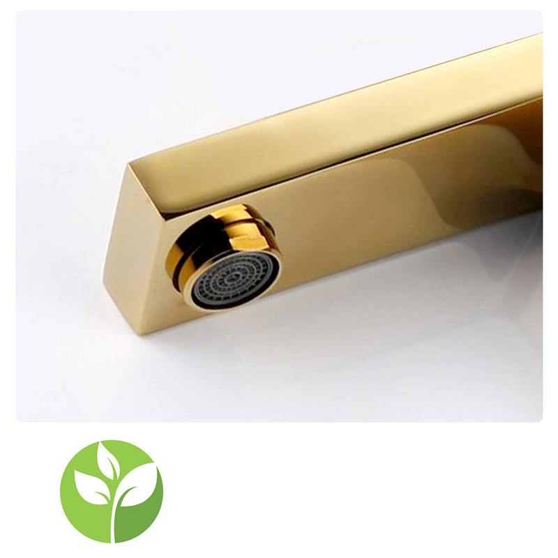 Bateria wannowa stojąca 3-otworowa złota BANG