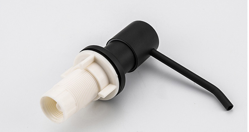 Dozownik na płyn do mycia naczyń do zlewozmywaka czarny napełniany od góry