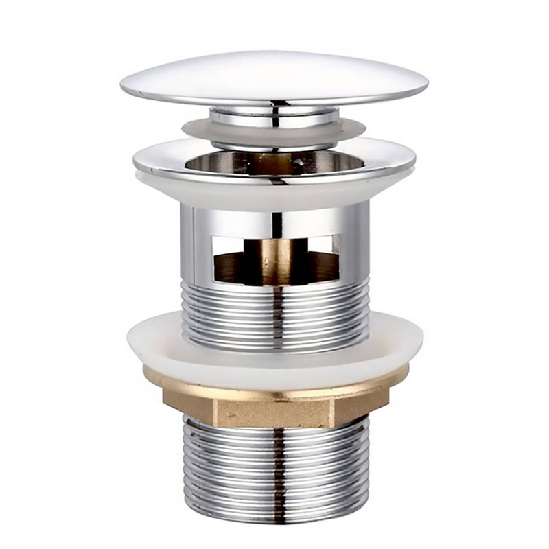 Syfon i korek mosiężny do umywalki z przelewem