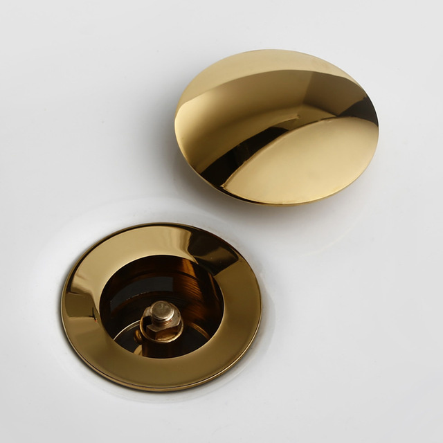 Korek umywalkowy KLIK-KLAK złoty bez przelewu