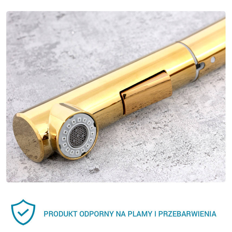 Bateria kuchenna złota z wyciąganą wylewką GAJA