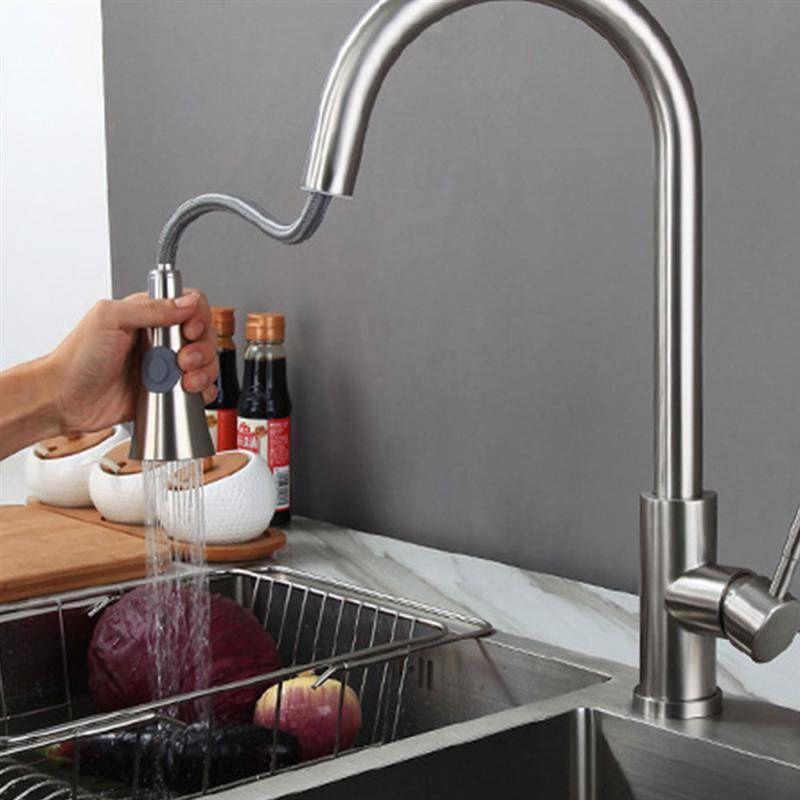 Bateria kuchenna wyciągana wylewka TUBO INOX