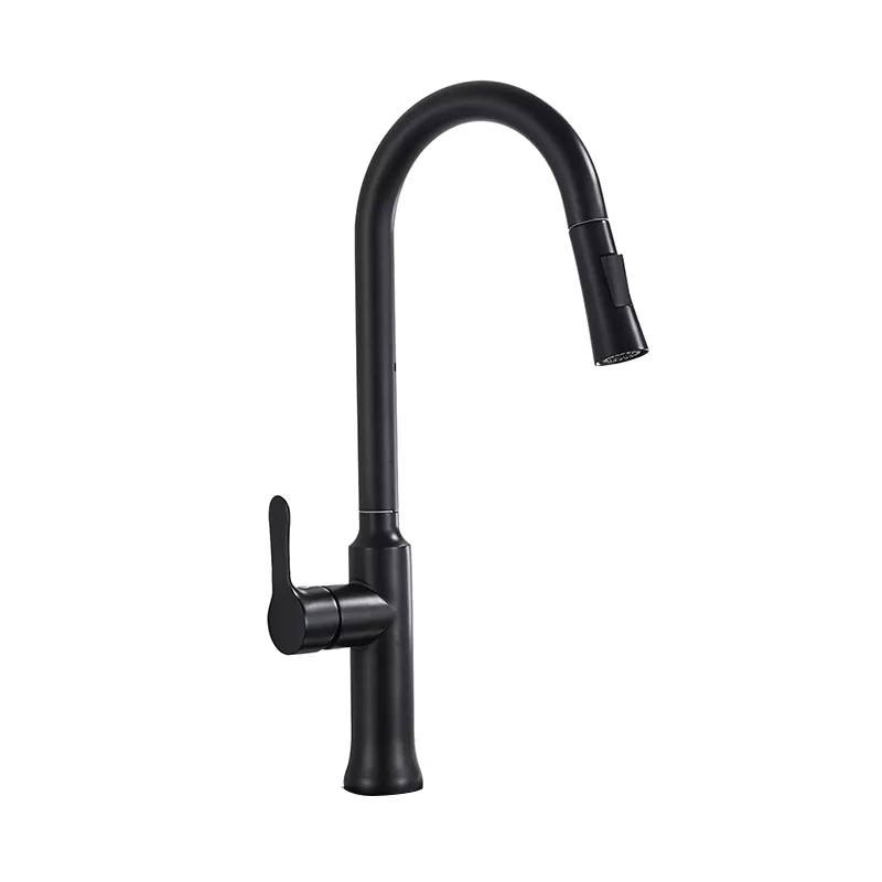 Bateria kuchenna z wyciąganą wylewką SIENA czarna