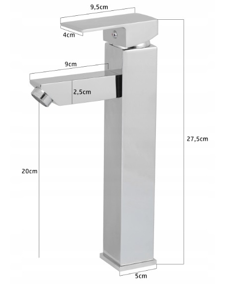 Bateria umywalkowa wysoka CARO