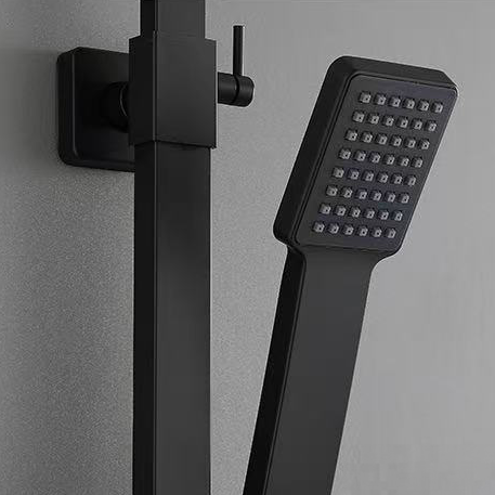 Słuchawka prysznicowa kwadratowa 1-funkcyjna KAMA czarna