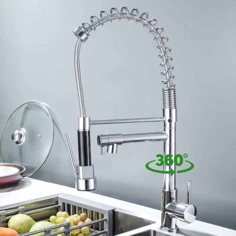 Bateria kuchenna wysoka restauracyjna wyciągana DUAL CHROM