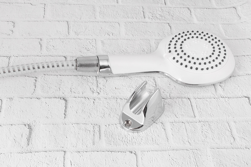 Zestaw prysznicowy wąż słuchawka duża biała 3f