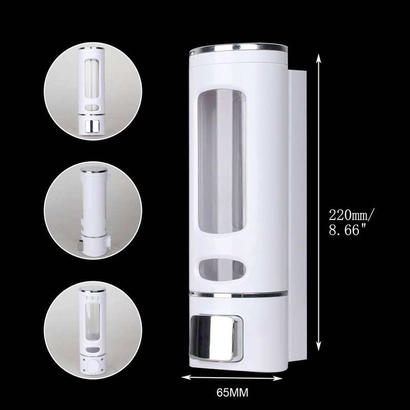 Dozownik podajnik ścienny pojedynczy na mydło żel VIP WHITE