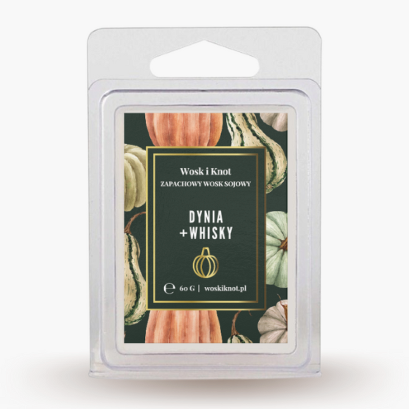 Wosk zapachowy sojowy do kominka DYNIA + WHISKY
