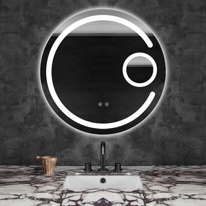 Lustro podświetlane LED 70 cm okrągłe H-2010 powiększające