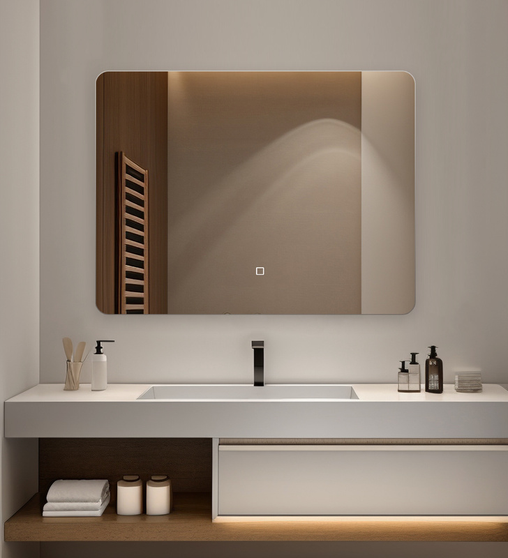 Lustro podświetlane LED prostokątne 70x50 cm H-1108