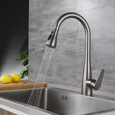 Bateria kuchenna z wyciąganą wylewką LANA GRAY szara