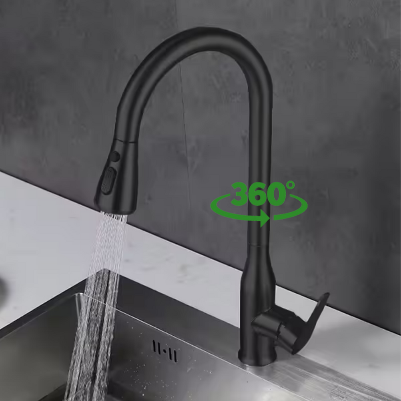 Bateria kuchenna z wyciąganą wylewką RENA BLACK