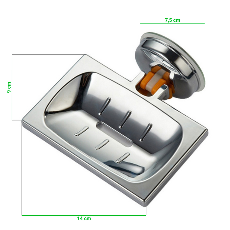 Półka prysznicowa uchwyt na mydło w kostce mydelniczka na przyssawkę