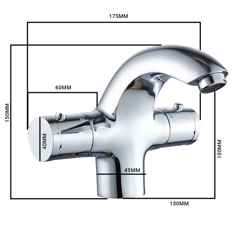 Bateria umywalkowa termostatyczna EDITH