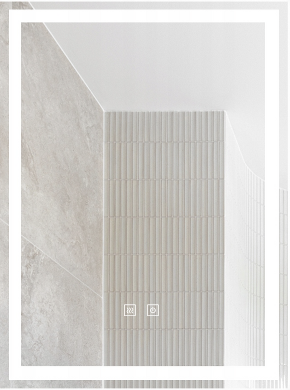 Lustro podświetlane LED 45x60 cm prostokątne J32