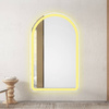 Lustro łazienkowe podświetlane LED 50x80 cm półowalne J19